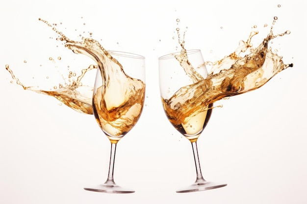 bicchieri di champagne per il Capodanno AI generativa