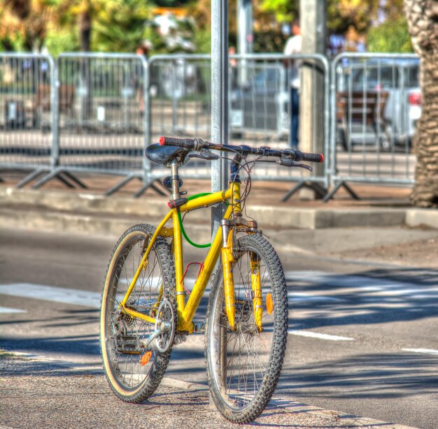 Bici gialla ad Alghero Sardegna