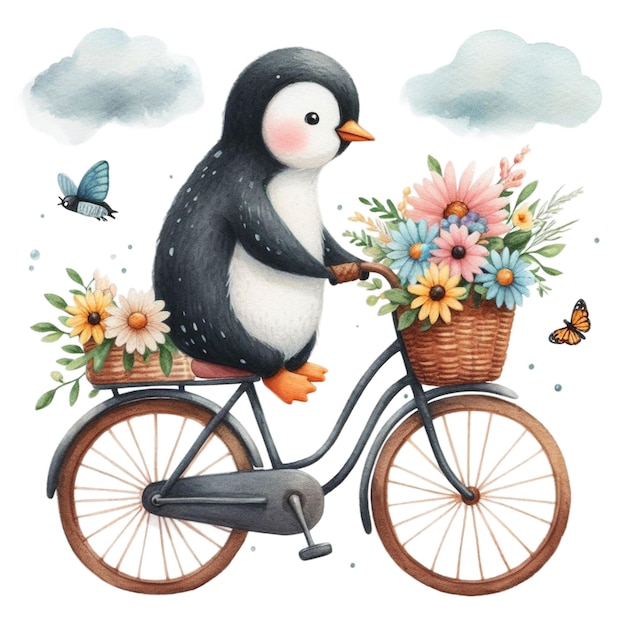 Bicicletta animale con fiori
