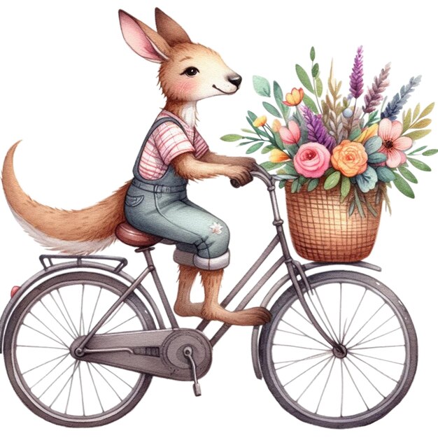 Bicicletta animale con fiori