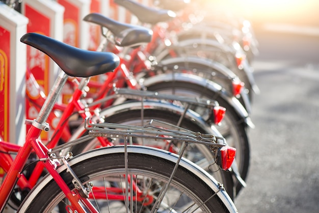 Biciclette in uso in città