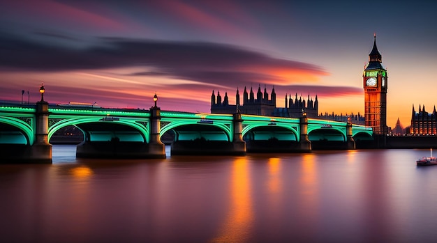 Big Ben Clock Tower e il Tamigi Londra