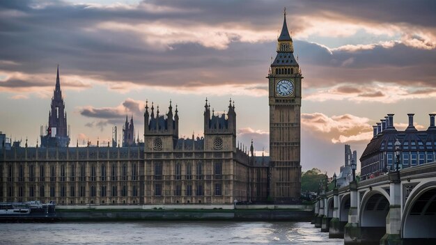 Big Ben, torre dell'orologio di Londra, nel Regno Unito