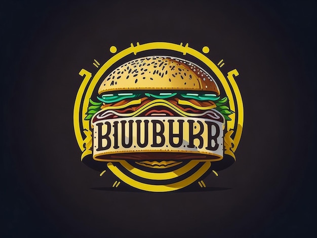 Big burger icon design vector template Big burger logo per il tuo caffè o ristorante Logo fast food c