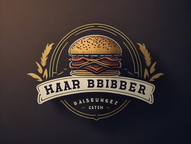 Big burger icon design vector template Big burger logo per il tuo caffè o ristorante Logo fast food c