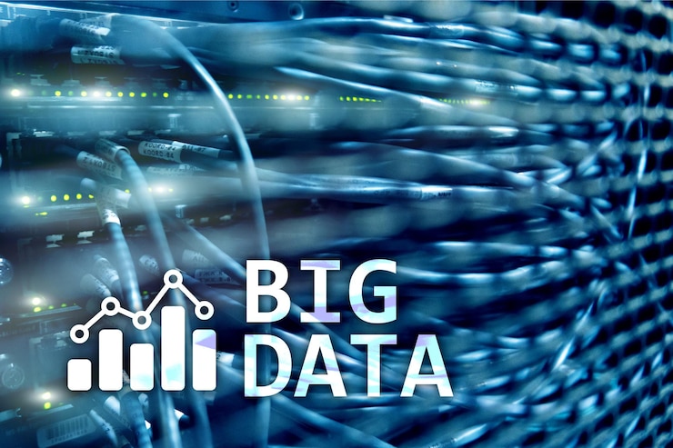 Photo big data analysing server internet and technology