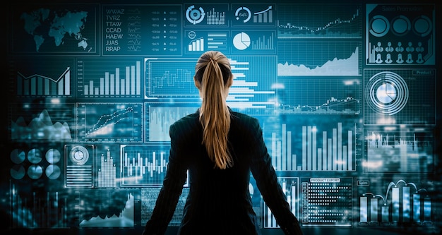 Big Data Technology for Business Finance Concept uds