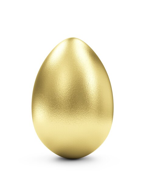 Big Golden Egg su bianco