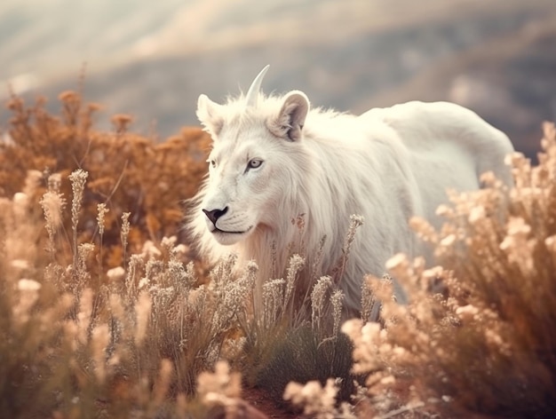 Big Lion Animal Closeup Foto AI Generata