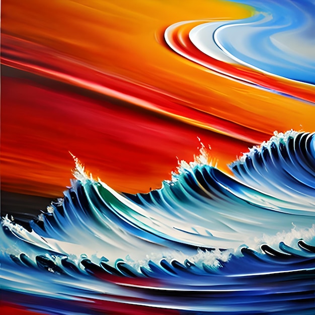 big_waves_oil_painting_style_modern_art