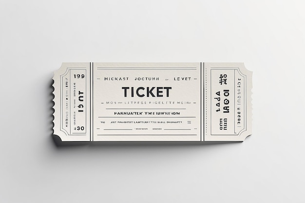 Biglietto bianco isolato con consistenza di carta per i modelli