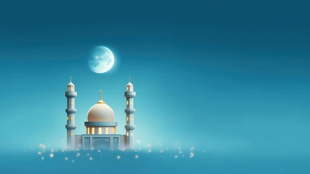 Biglietto d'auguri Ramadan Kareem Illustrazione AI GenerativexA