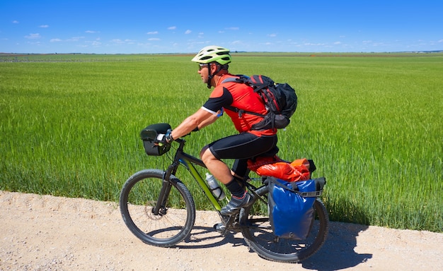 Biker pilgrim di Camino de Santiago