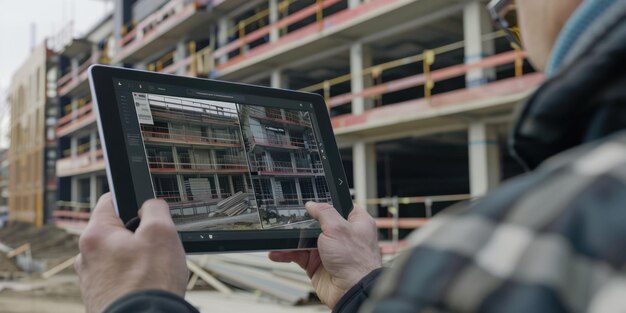 BIMKoordinator fotografia realistica sul posto tablet