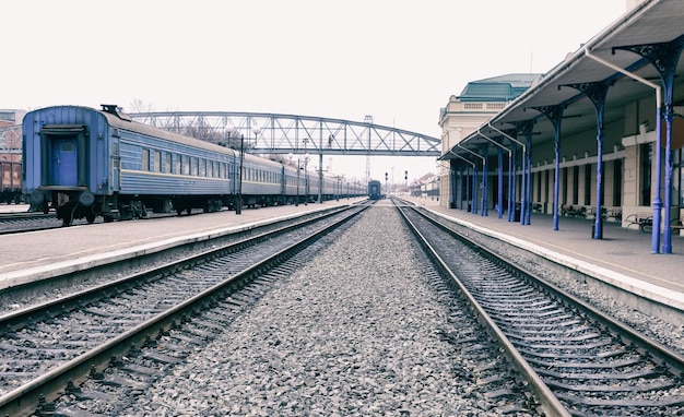 Binari ferroviari in stazione