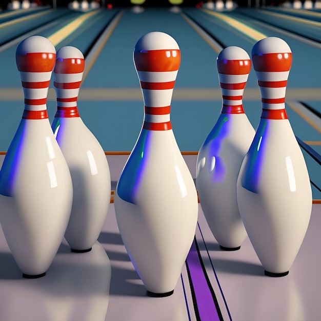 Birilli per colpire la palla da bowling