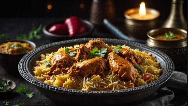 biriyani piccante a lume di candela