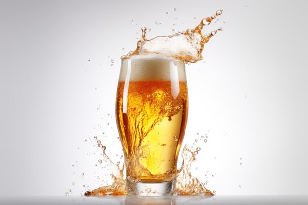 Birra lager leggera schiumosa per vacanze e festival