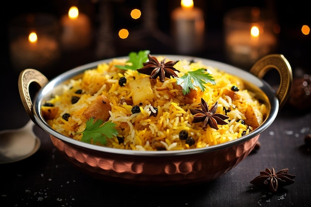 Biryani con anice stellato aromatico