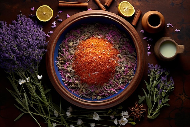 Biryani con lavanda aromatica