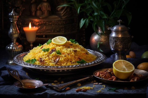 Biryani con riso al limone piccante