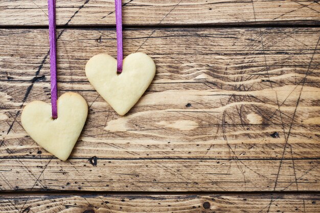 Biscotti a forma di cuore per San Valentino.