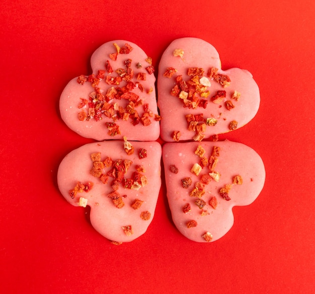 Biscotti a forma di cuore per San Valentino