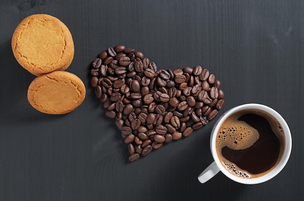 Biscotti al caffè e cuore