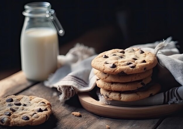 Biscotti al cioccolato con latte