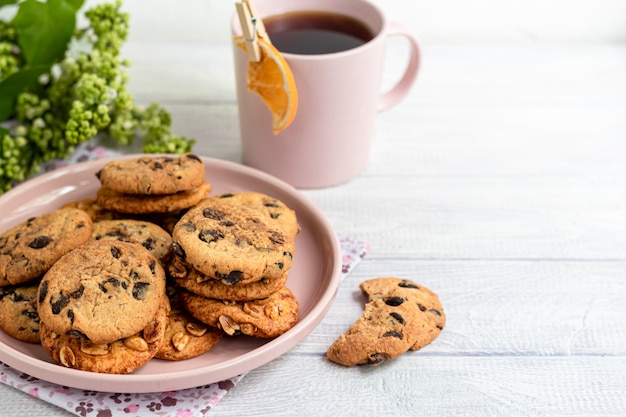 Biscotti Al Cioccolato. Cottura fatta in casa. Forma rotonda