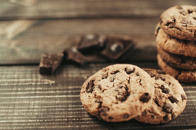 Biscotti al cioccolato freschi