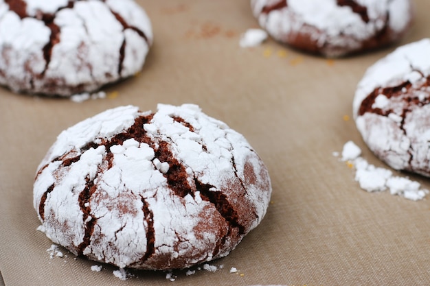 biscotti al cioccolato vista dall'alto