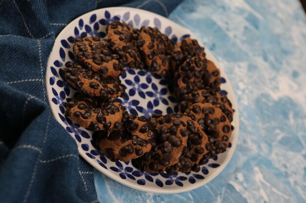 biscotti con gocce di cioccolato fondente