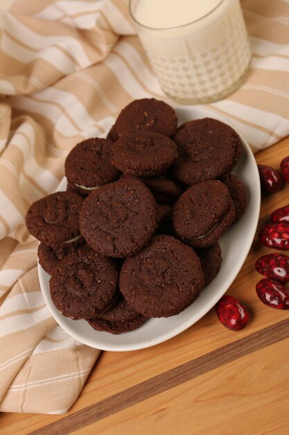 biscotti con gocce di cioccolato fondente