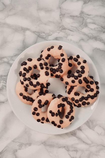 biscotti con gocce di cioccolato fondente