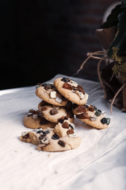 biscotti con gocce di cioccolato fondente