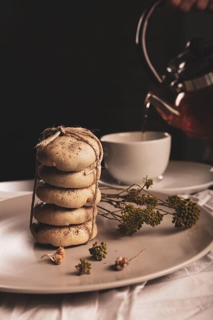 biscotti con gocce di cioccolato fondente