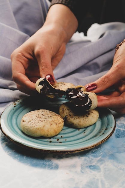 biscotti con gocce di cioccolato fondente