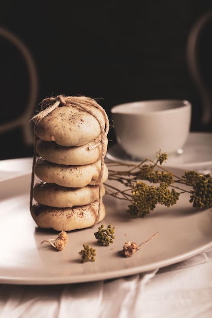 biscotti con gocce di cioccolato fondente