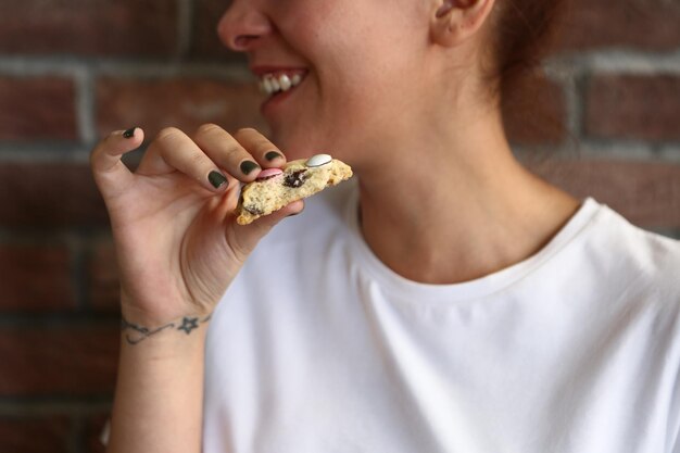 biscotti con gocce di cioccolato fondente