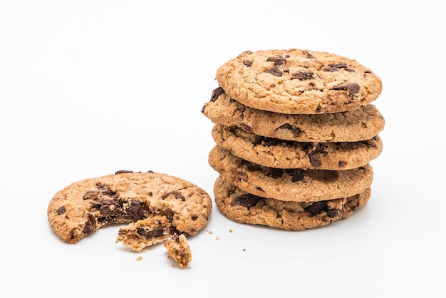 biscotti con scaglie di cioccolato fondente