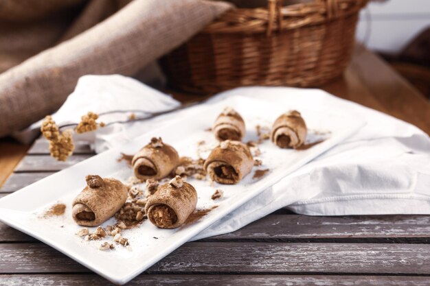 biscotti con scaglie di cioccolato fondente