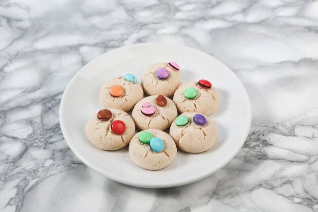 biscotti con scaglie di cioccolato fondente