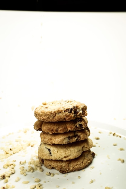 biscotti con scaglie di cioccolato fondente