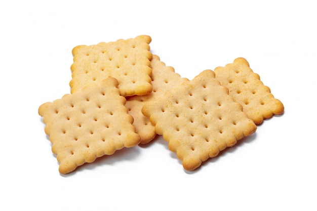 Biscotti cracker isolati