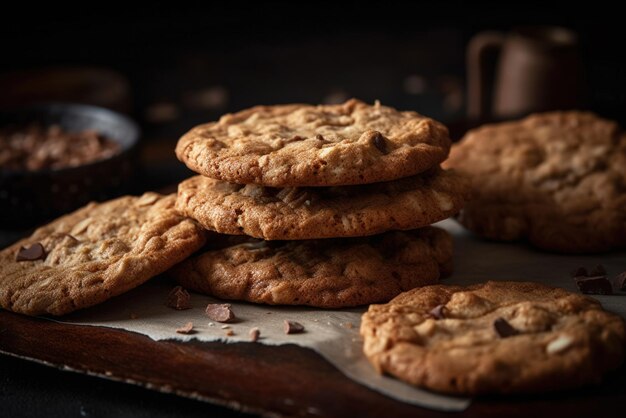 Biscotti croccanti sul tavolo