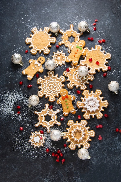 Biscotti dei fiocchi di neve del pan di zenzero