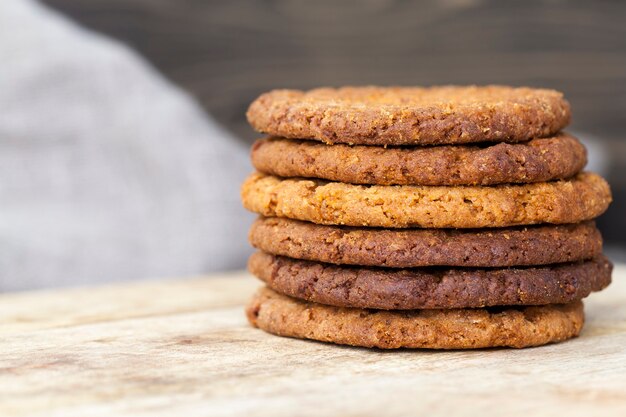 Biscotti di farina d'avena di forma rotonda