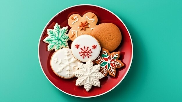 Biscotti di Natale su un piatto