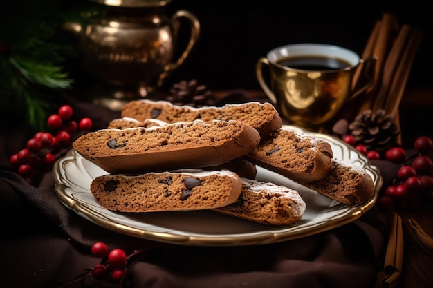 Biscotti di pan di zenzero dessert italiano